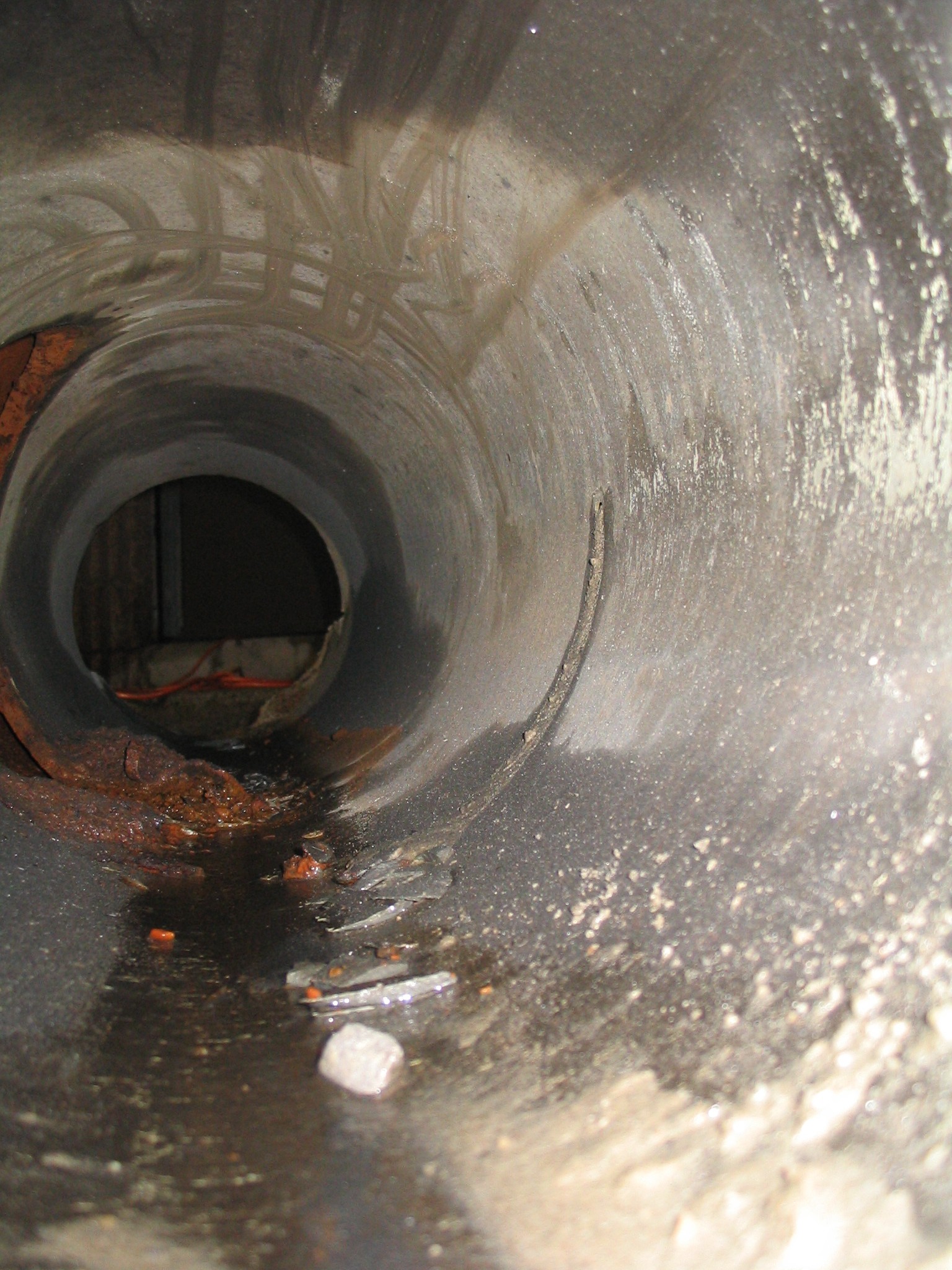 Damaged pipe discovered using video pipeline inspection by Best Drainage