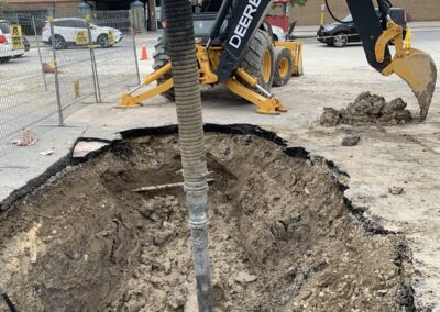 Watermain Break in Parking Lot
